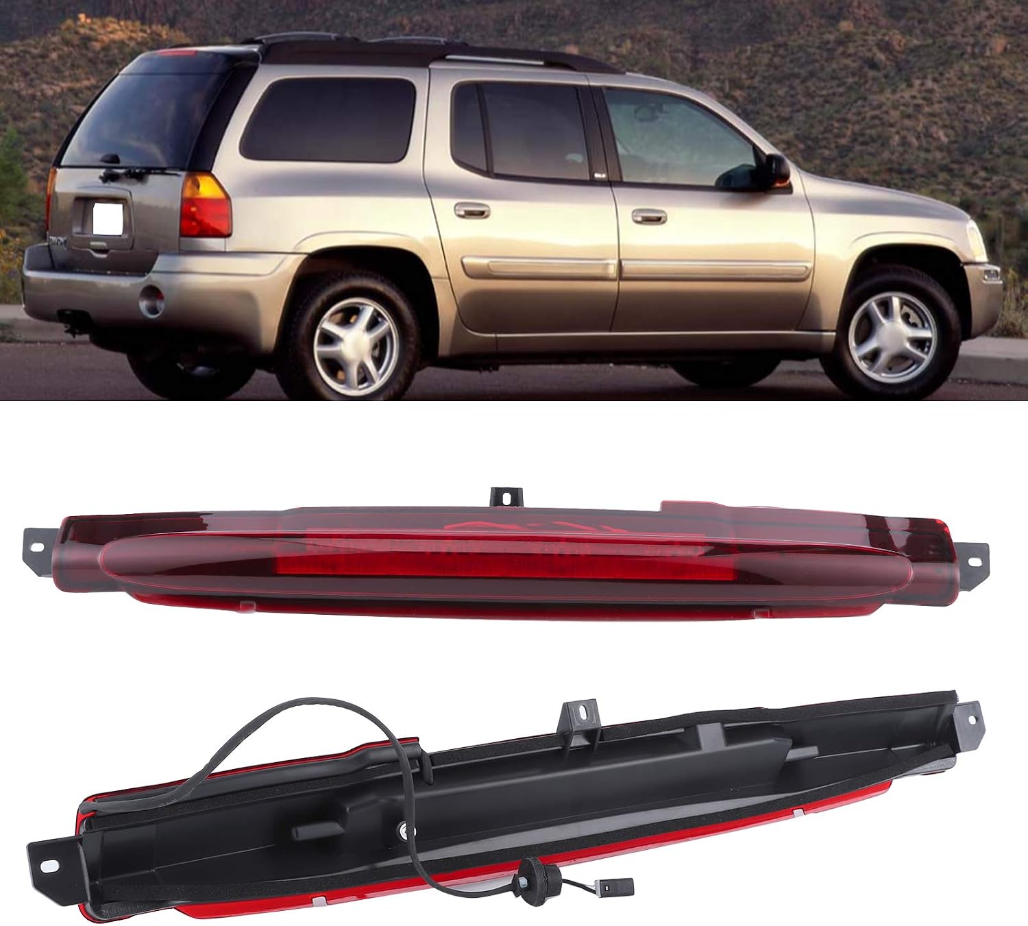 Third Brake Light, Rear High Mounted 3rd Brake Stop Lamp Fit for Trailblazer, Replaces 15000045, 15201921, 8150000450, 8152019210