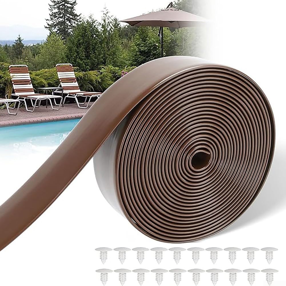 Correa de PVC de repuesto para muebles de exterior, resistente a la intemperie de 20 pies, kit de correas para silla de jardín para tumbona junto a la piscina, correa de silla de cubierta y cinta de