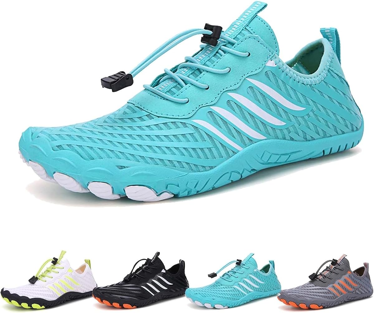 Wide Toe Box Zero Drop Barefoot Shoes Women Mens Water Shoe Beach Footwear | Breathable Mesh,Anti-Slip Rubber Sole with Drainage Holes,Flexibale Unisex Aqua Shoes for Swimming,Gym & Daily Casual Wear