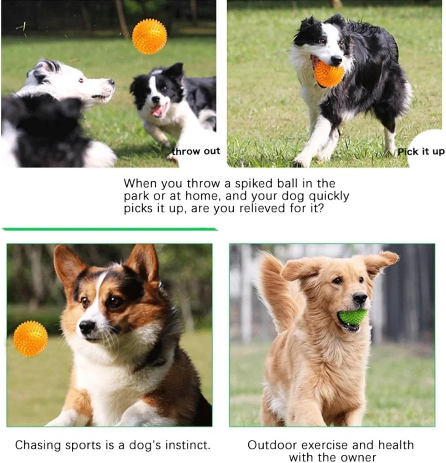 6PCS Squeaky Dog and Cat Toys - Polka Dot Sounding Balls for Teeth Cleaning and Chewing Fun(S Dia 6.5CM)