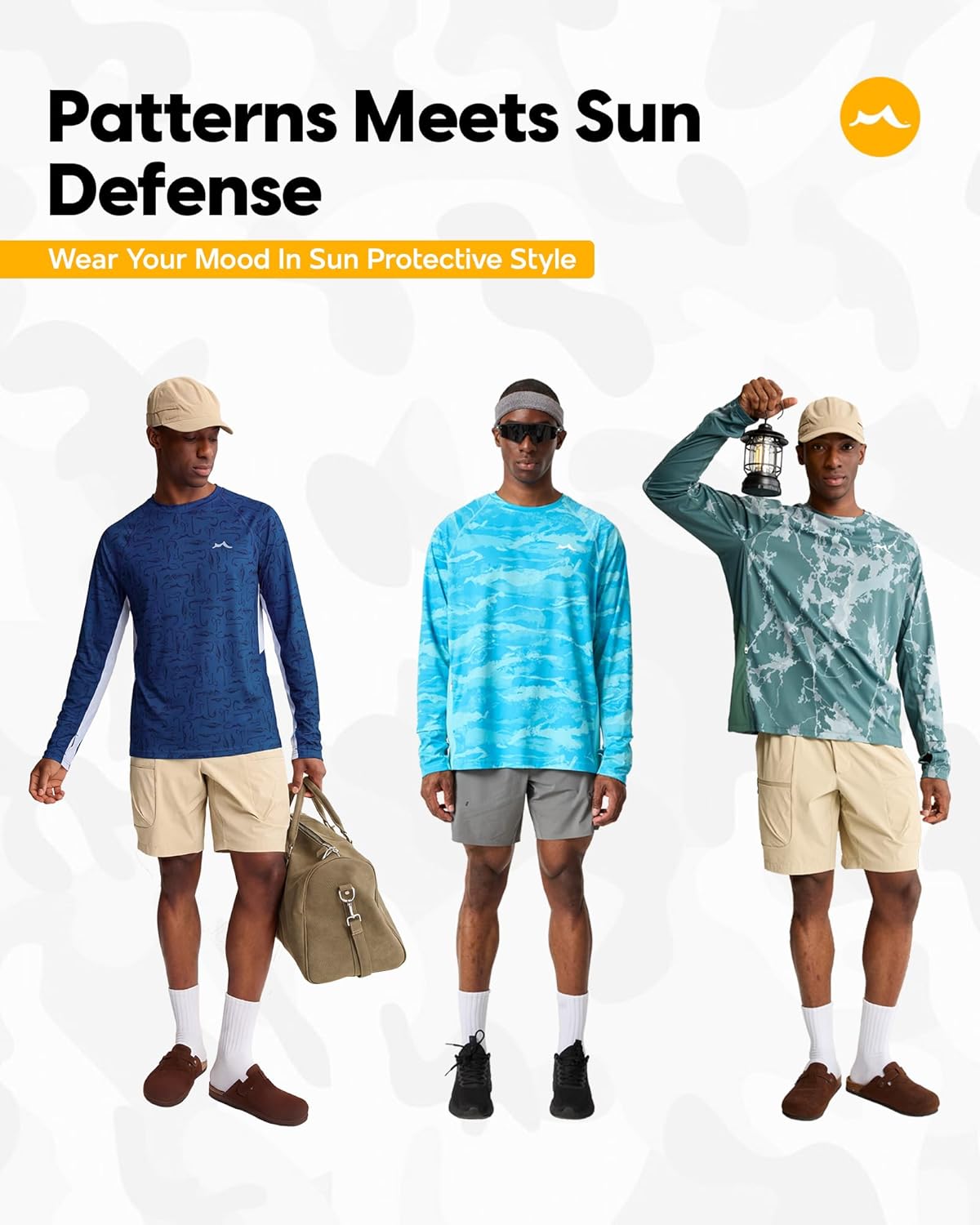 maamgic Rash Guard Shirts for Men UPF 50 Long Sleeve Men Swim Shirts Moisture Wicking & Quick-Dry for Outdoors