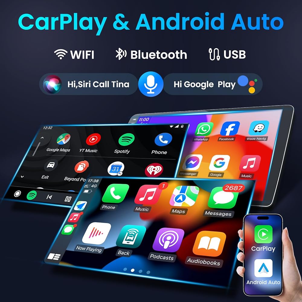 4-Core Car Radio for 2006-2008 Honda Pilot with Wireless CarPlay 3