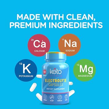 Electrolyte Capsules - The Original Keto Electrolyte Pills Supplement | Salt Tablets For Daily Hydration* - Calorie Free, Carb Free - Convenient Travel Alternative To Powder Drink Mixes
