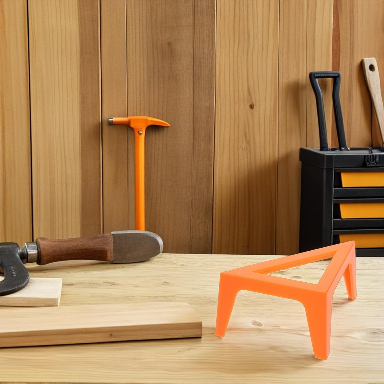 4pcs Orange Painting Board Stands Lightweight Abs Canvas Easel Holders Stable Support for Drawing and Outdoor Use by Artists