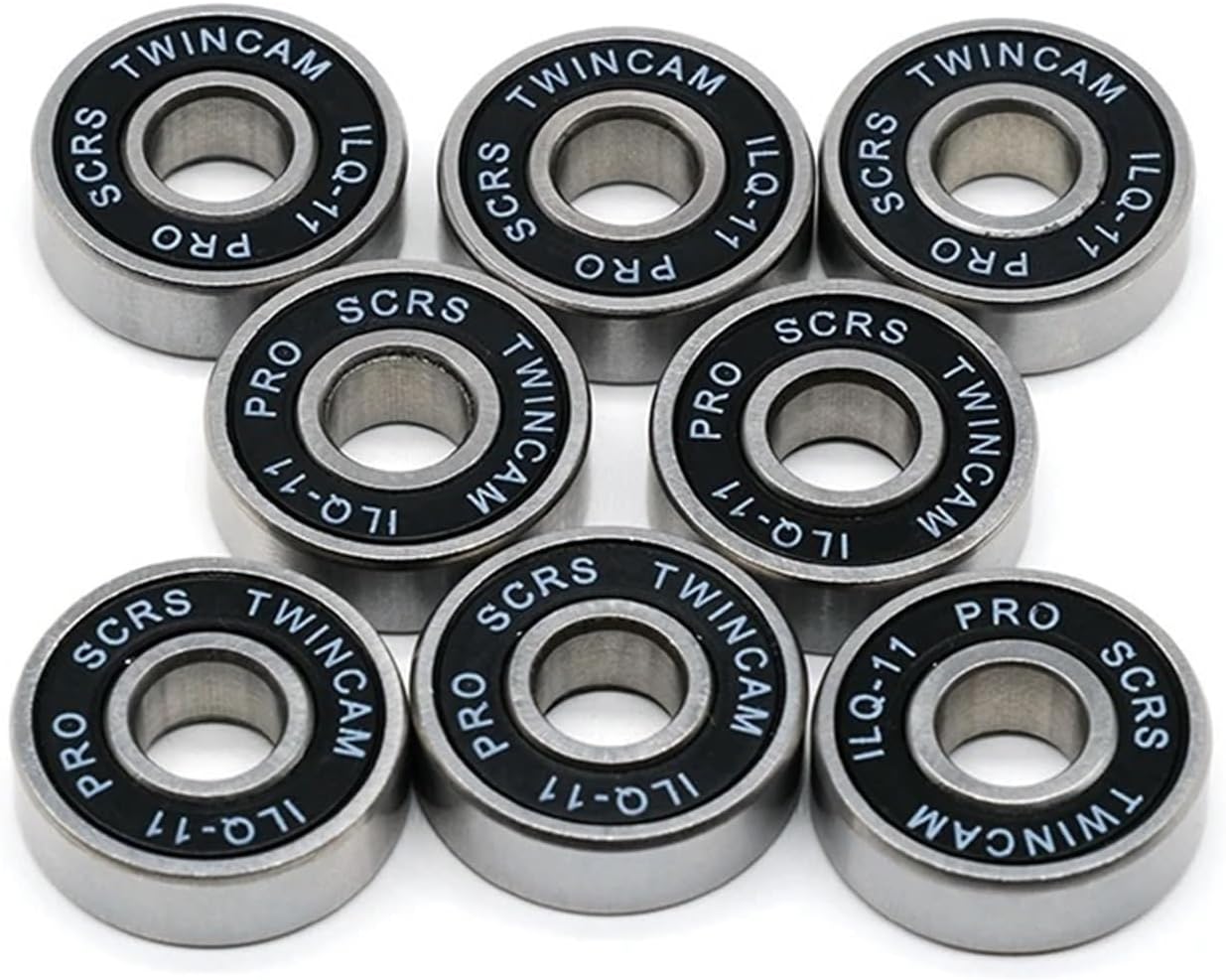 8 Pack Roller Skate Bearings Deep Groove Ball 608RS ABEC-9 Miniature Ball Bearings Chrome Steel Bearings for Skateboards