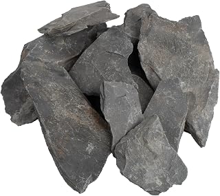 5LB Natural Slate Stones-3-7 Inches Aquarium Rocks for Fish Tank