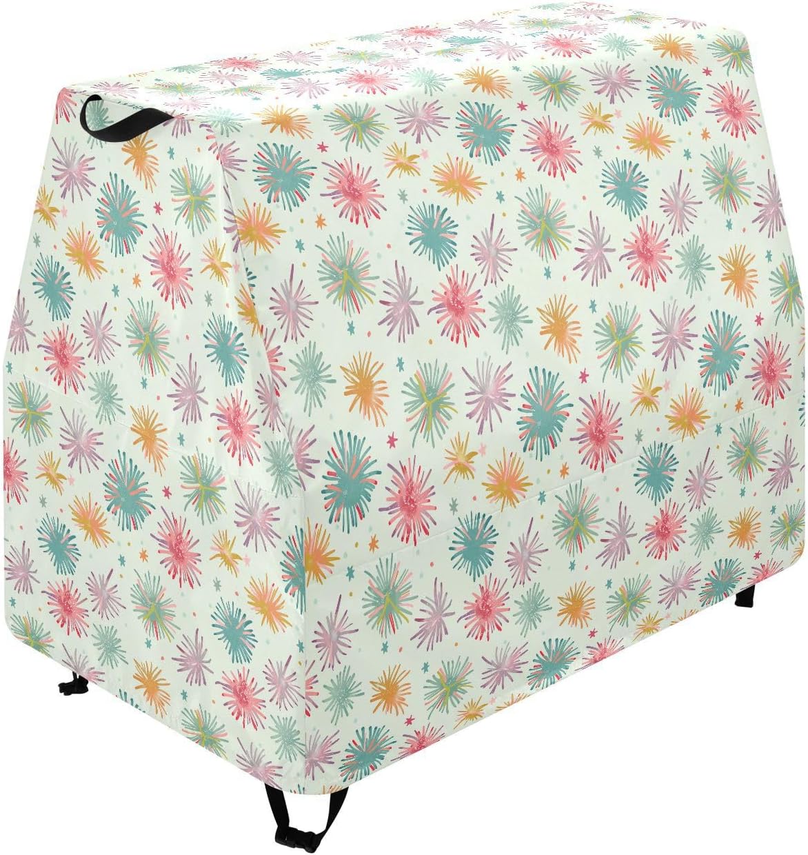 Outdoor Patio Cover Fit Kids Outdoor Activity Table Anti-UV Waterproof Toys Cover-Cover Colored Fireworks Cartoon