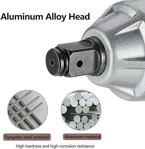 Miniatura 7 de Llave de impacto inalámbrica de 21 V de 12 pulgada, pistola eléctrica imapct sin escobillas, 420 Nm, alto par de torsión 3200RMP, 2 baterías de 6.0