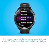 Garmin Forerunner® 965 Reloj Inteligente para Correr, Pantalla AMOLED Colorida, Métricas de Entrenamiento y Perspectivas de Recuperación, Negro y Gris Polvo, 010-02809-00