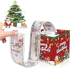 Merry Christmas Surprise Money Box for Cash Gift Pull,DIY Funny Surprise Cash Box,Money Pull Boxs for Christmas Party for Women Men Girls Boys Mom Dad Friend
