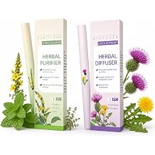 2 PCS Herbal Diffuser Pen Set, Natural Herbal Plant-Based Formula Aroma Sticks for Daily Freshness, Refreshing Aroma & Habit Transition, Portable Botanical Pen with Breathe Free