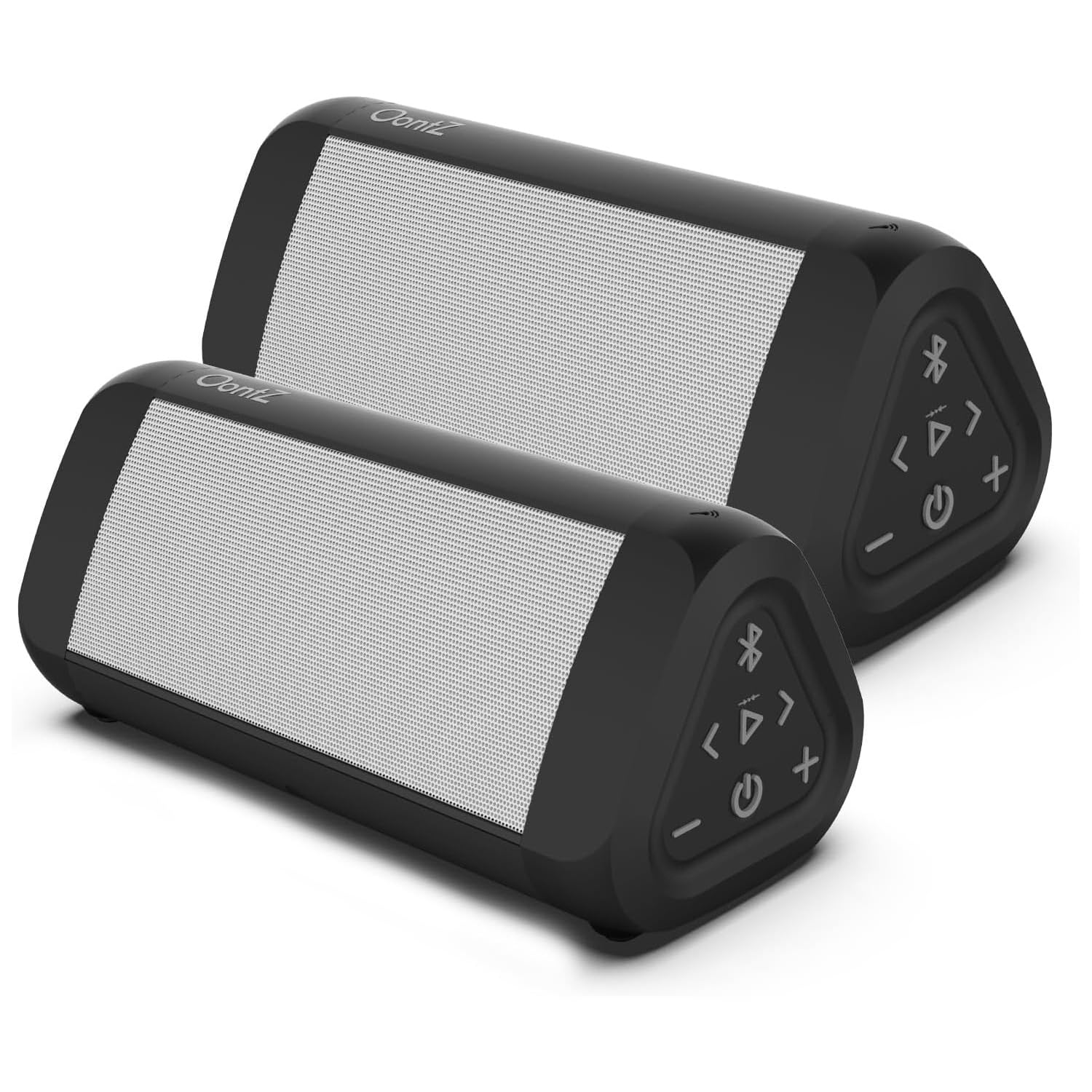 OontZ Ultra Portable Bluetooth Speaker 5.0, 2 Pack - IPX7 Waterproof, 14W Sound, 20-Hr Battery, 100ft Wireless Range, Deep Bass and Clear Audio, Durable Shower Speaker for Pool or Beach (White)