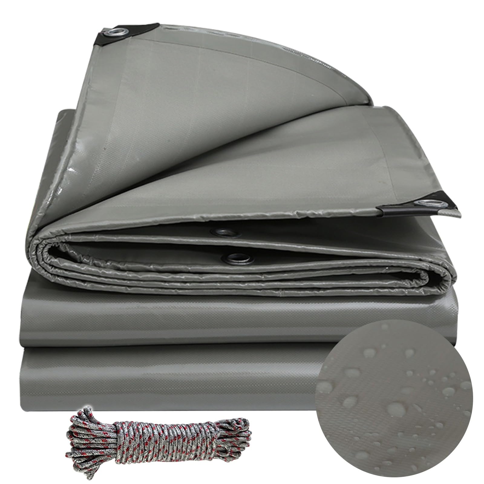 Toldo multiusos de polietileno de 1x1.4m lona gris 500 g/m2 resistente al agua