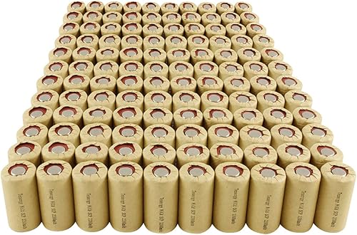 Miniatura 8 de Tenergy NiCd SubC - Batería recargable envuelta en papel de 2200 mAh, parte superior plana, paquete de 15