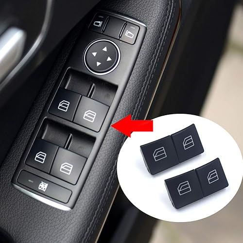 Botón de interruptor de control de ventana eléctrica compatible con Benz W246 W242 W212 A207 C207 S212 E200 E250 E300 E350 B220 B180 B250 (4 piezas)