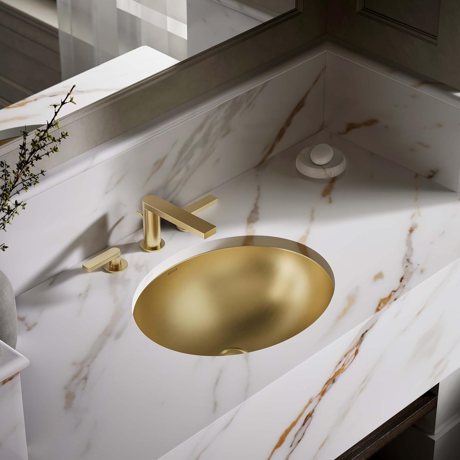 Bachata 20" Oval Drop-In/Undermount Bathroom Sink No Overflow