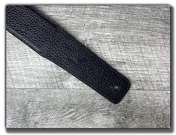 Anthology Gear "The Reticent Full Grain Leather Guitar Strap For Electric, Acoustic, and Bass Guitars (Phantom Black - Veg Tanned, 2" Wide) by Anthology Gear - Image 5