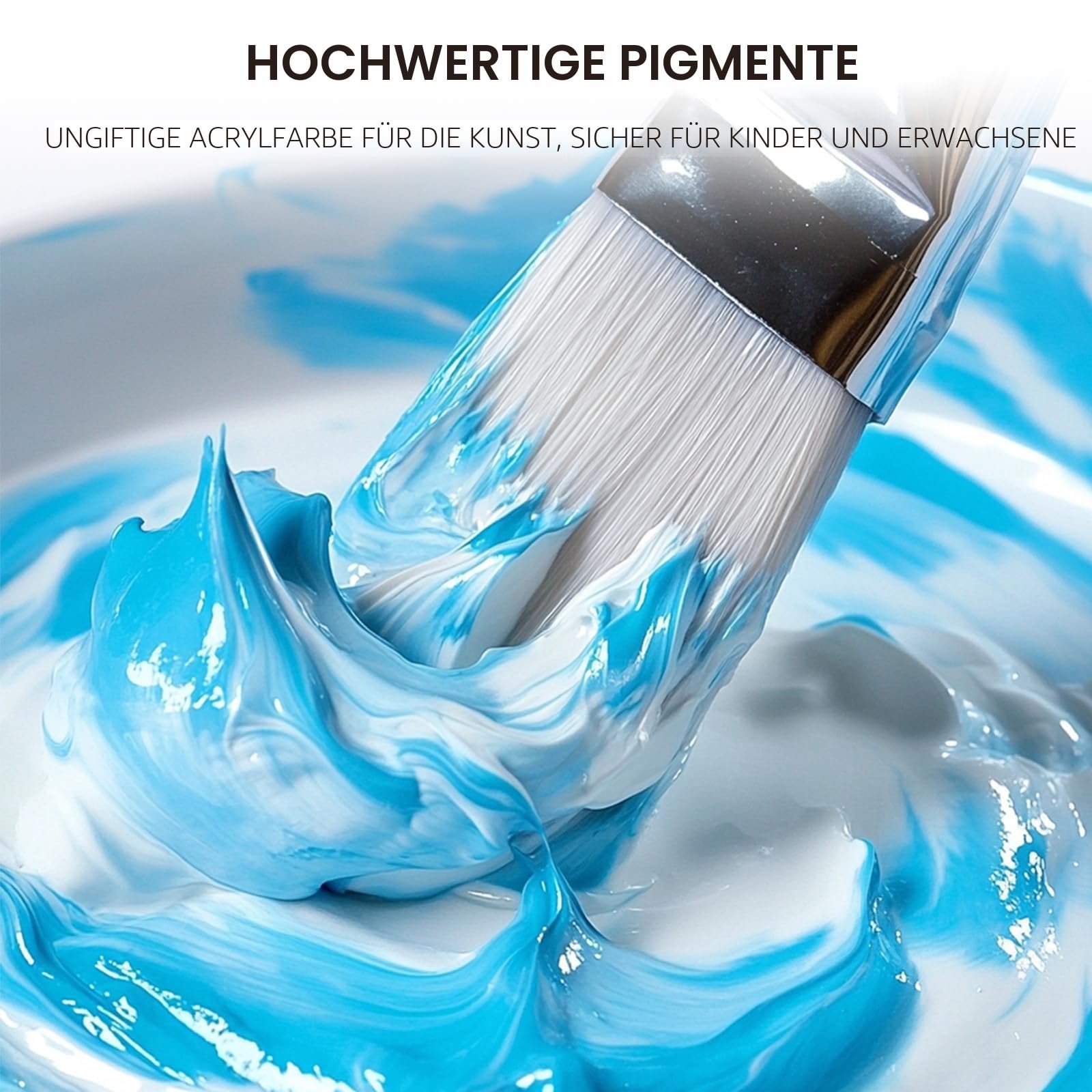 ABEIER Acrylfarben Set, 20 Farben (250 ml), ungiftige Acrylfarbe | mattes Finish, reichhaltige Pigmente, Farben zum Malen auf Leinwand Handwerk Holz Keramik, ideal für Anfänger und Studenten