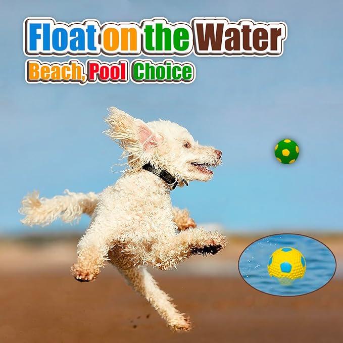 Juguetes para Perros HOLYSTEED con Squeaky, 4 Bolas de Látex Suave para Razas Pequeñas miniatura 7