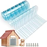 Dog Door Replacement Flaps 11.8 in x 4.9 ft Safe Vinyl Doggie Door Strips, Pet Door Replacement Flap Plastic Vinyl Strip Curtain for DIY Pet Door Clear