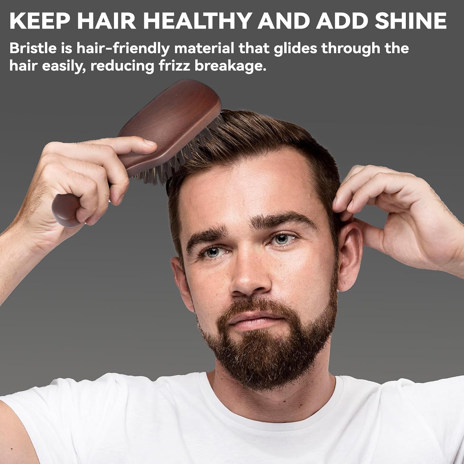 Spazzola per capelli e barba per tipi di capelli da uomo, perfetta per capelli spessi o sottili, spazzola per capelli da uomo e spazzola da barba
