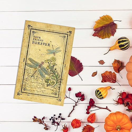 Miniatura 5 de Estivaux Flores, libélula de fondo, sellos transparentes para hacer tarjetas y diario, flores retro, palabras de goma, hojas florales, paisajes,