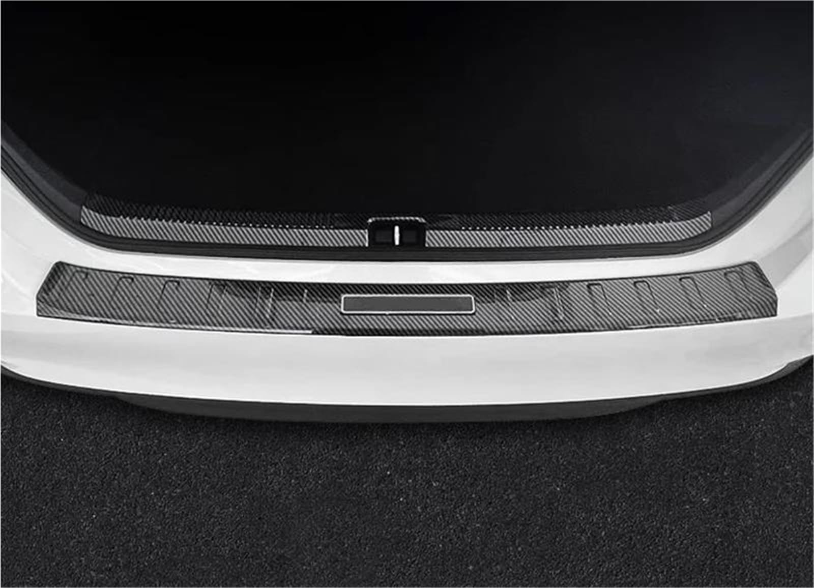 para Toyota para Camry XV80 2024 Tira Umbral con Estampado Fibra Carbono Placa Protección Trasera Panel Protector Maletero Adhesivo Decorativo Protector Parachoques Tresero(1890318903)