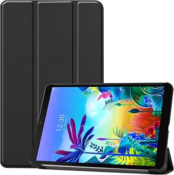 Gylint LG G Pad 5 10.1 Case، Smart Case Trifold Stand Slim Lightweight Case Cover لـ LG G Pad 5 إصدار 10.1 بوصة للكمبيوتر اللوحي 2019، ModelLM-T600L، T600L أسود