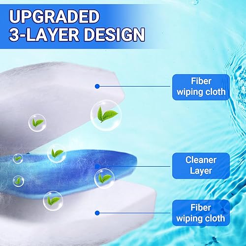 Miniatura 3 de 30 repuestos desechables para cepillos de inodoro, almohadillas de repuesto de inodoro compatibles con cepillo de inodoro Oshang, cabezales de