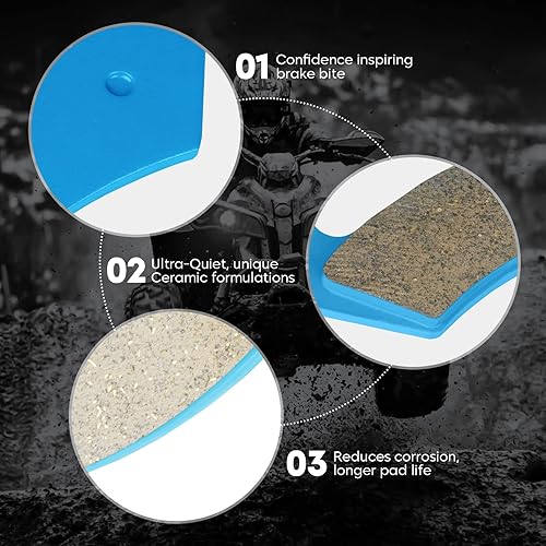 Miniatura 2 de Kit de pastillas de freno de cerámica delanteras y traseras compatibles con Arctic Cat WildcatThundercat 1000, Prowler 700 HDX 700 XTX 2011-2013