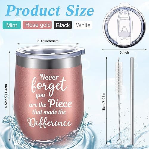 Miniatura 2 de Regalos de agradecimiento para mujeres, vaso de vino para empleados, profesores, regalo inspirador de cumpleaños, graduación, You Are AwesomeSister