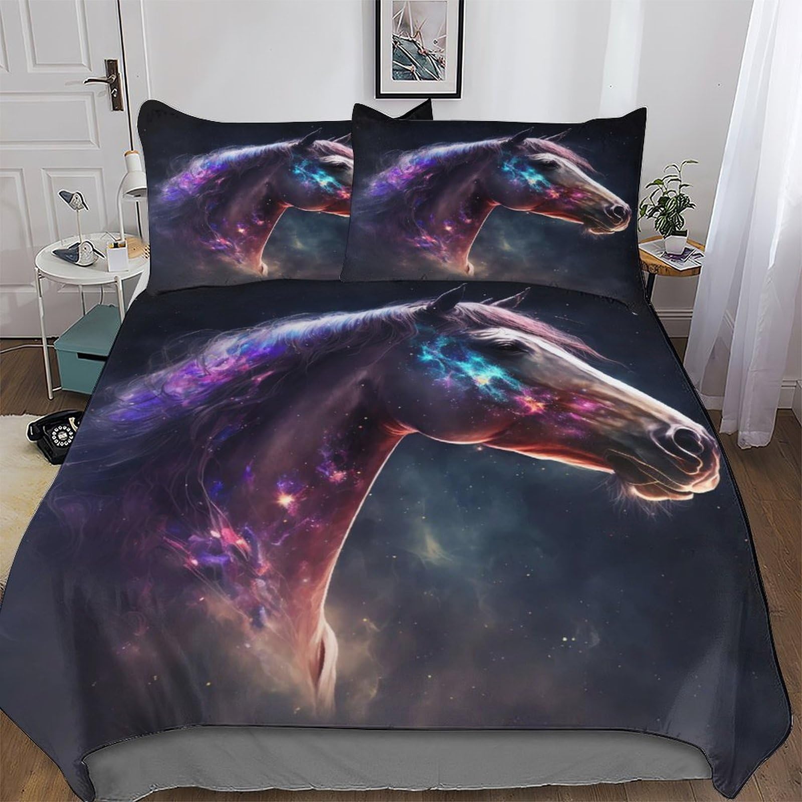 Parure de lit cheval pour une chambre d'enfant confortable et chaleureuse