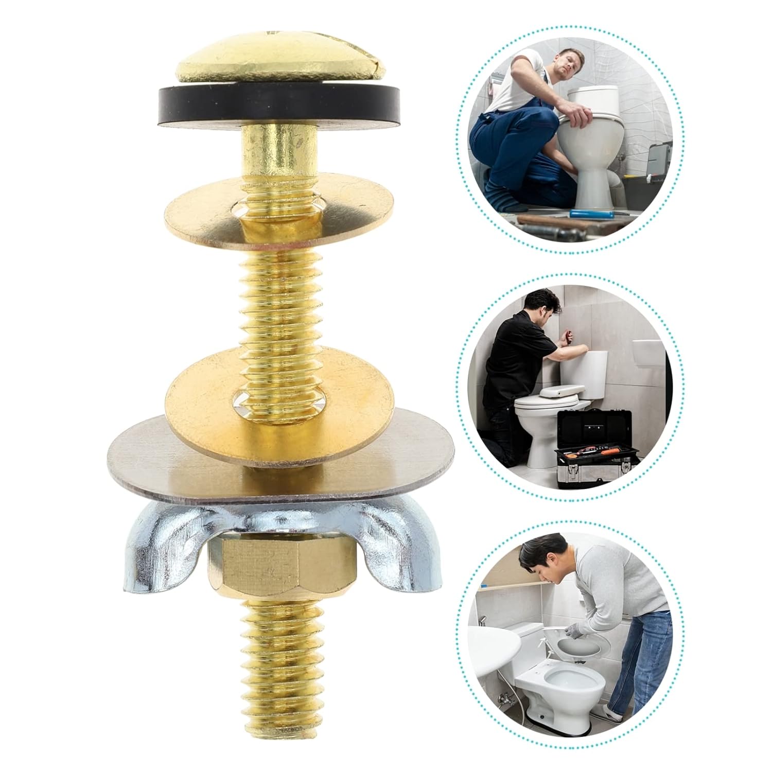 DOITOOL Toilet Seat Toilet Seat Tank Bolts 2 Packs Hinge Bolt Screw Bolts Metal Screws Set Bolt Sets Universal Seats Seats Seats