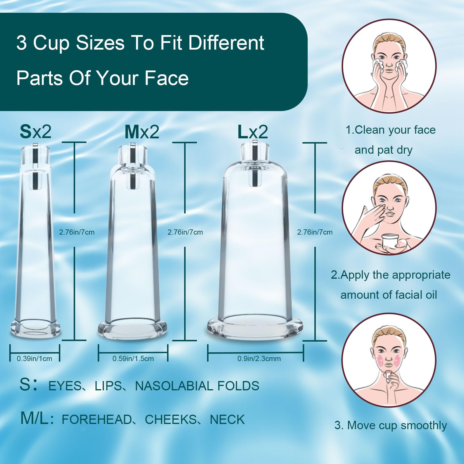 Electric Facial Cupping Set for Face with Dual-cup & Single-cup Usage