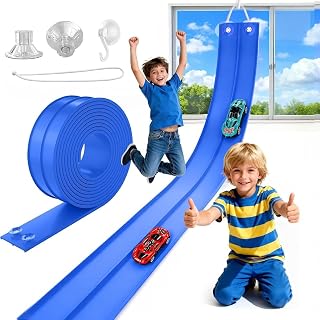 TAEMVV Portable DIY Flexible Race Track, Solid Blue