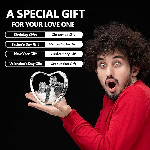 Miniatura 6 de Marcos de fotos de cristal, regalos de cumpleaños para mujeres, hombres, mamá, papá, aniversario, boda, conmemorativo, regalos personalizados para