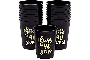 Cheers to 40 Years - Party Cups by Sparkle and Bash
