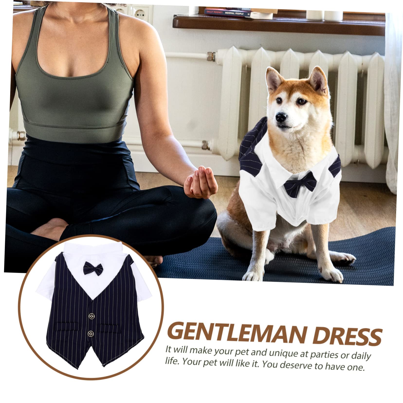 SUPVOX 5 Pz tuta da compagnia camicia elegante per animali domestici camicia per abbigliamento cane vestitino cane vestiario collare da cucciolo maglietta per cani vestiti per cani maschi