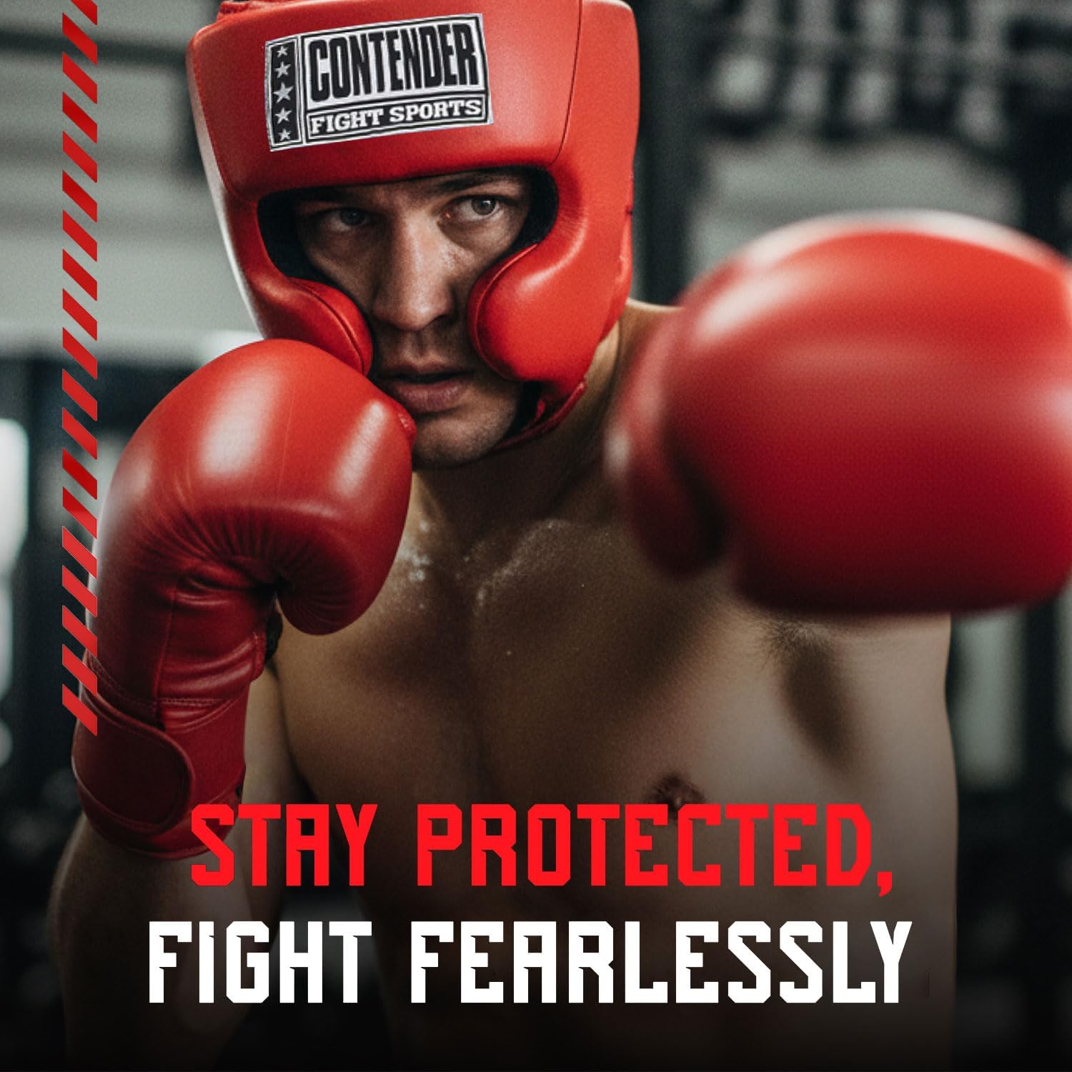 Contender Fight Sports Competition Boxing Muay Thai MMA Sparring Head Protection Headgear with Cheeks - Image 7