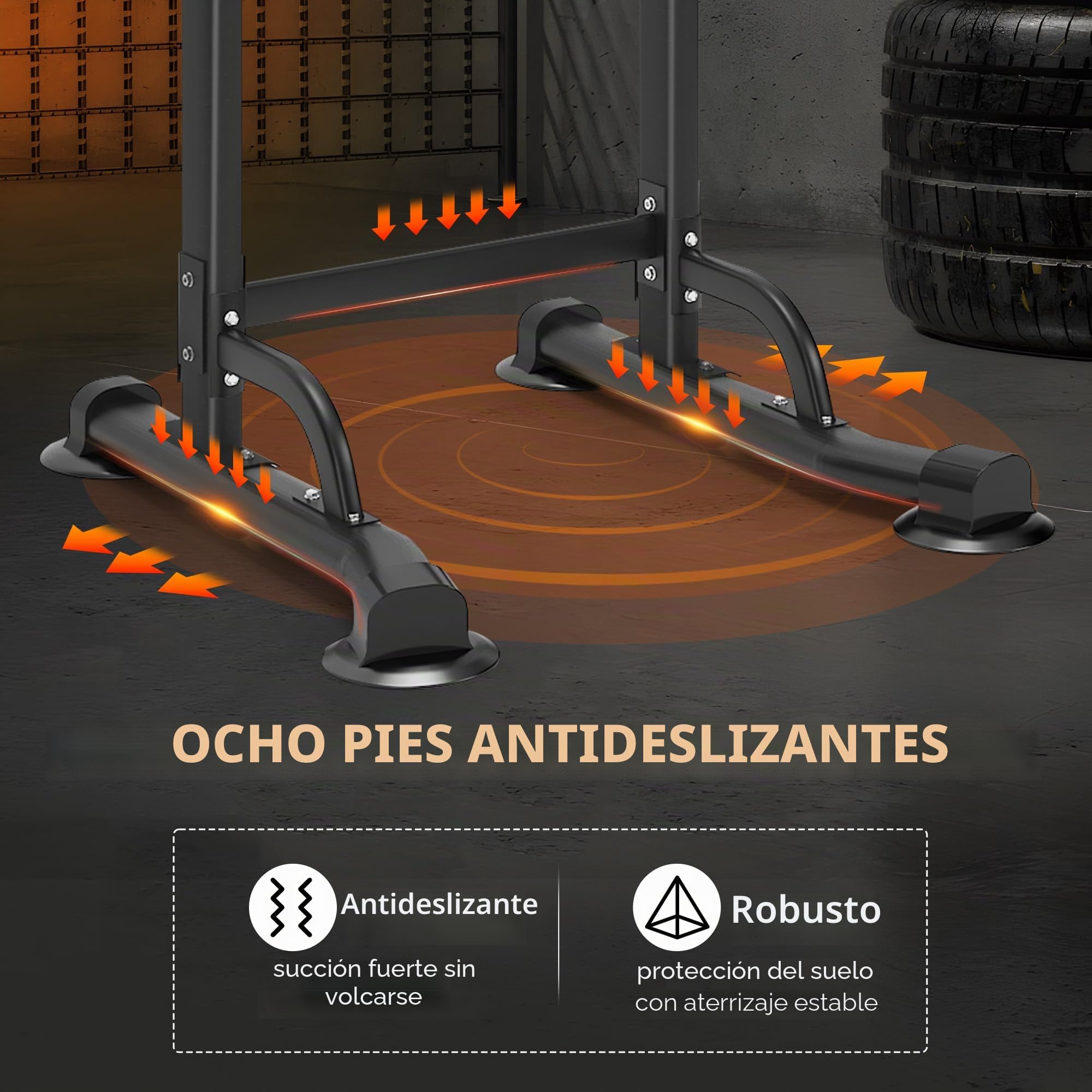 Barra dominadas,Pull up bar,Power Tower,Estacion dominadas,Estación de fitness multifunción,fitness y abdominales,Altura Ajustable,Capacidad de carga 330LB