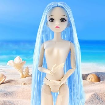Doll Articulating Doll Nude Doll 1/6 Size 12 Joint Girl Doll Body White Skin Doll 4D Eyes Body Parts Doll Body Makeup Change Customized Custom Practice Doll Body Only