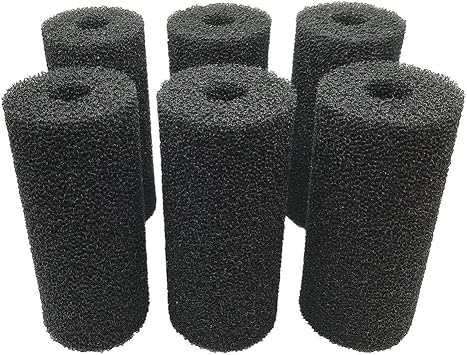 5.9 Big Prefilter Sponge Foam Replacement Filtration Kit for Pond Aquarium Fish Tank, 6 Pack