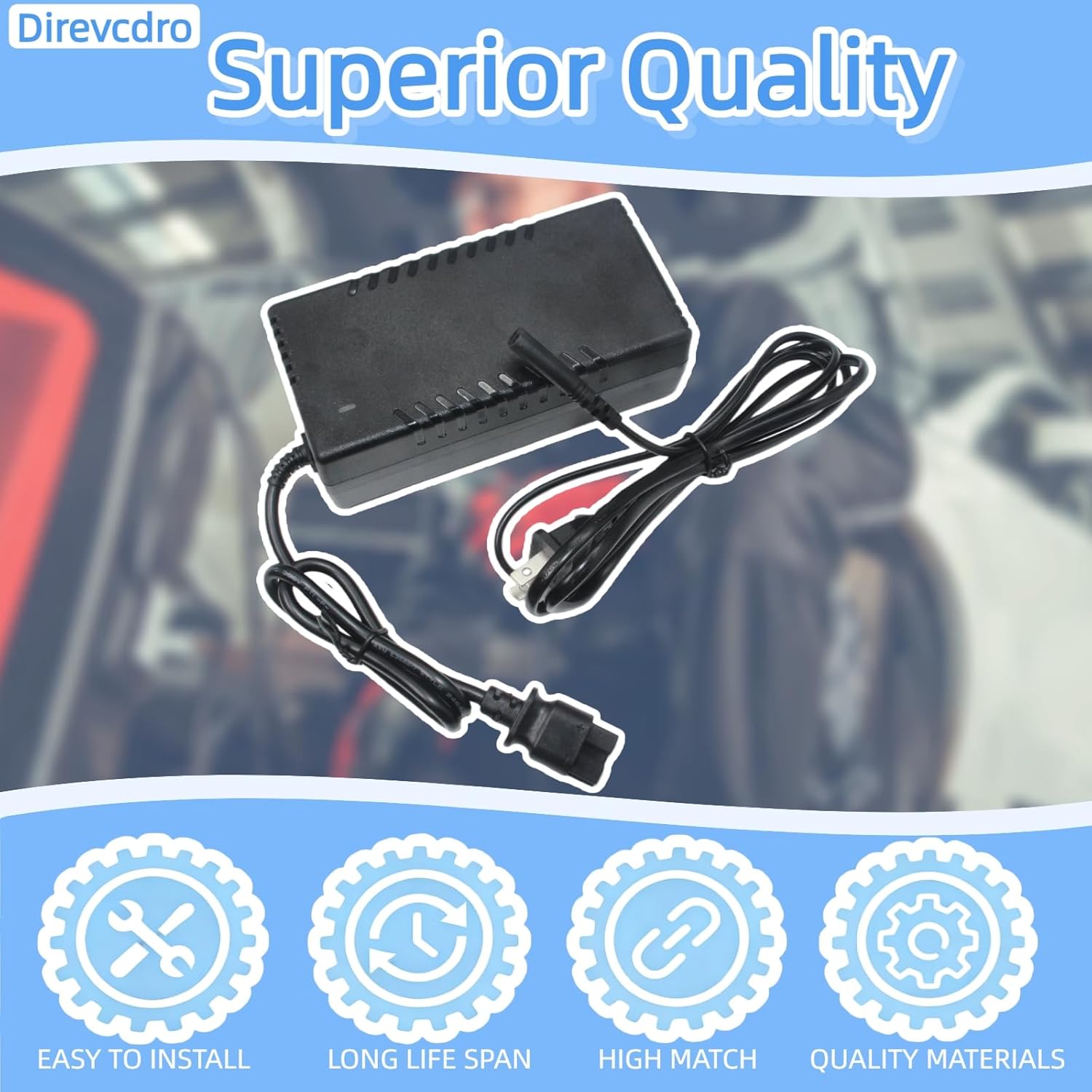 N557514 Power Supply Charger for DeWalt DCC020IB Inflator, Replacement DeWalt 20V MAX Inflator Air Compressor AC Adapter Compatible with DCC020IB Type 1/2 and DCC020IB-CA Cordless Tire Inflator - Image 4