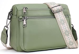 ATERITSSI Crossbody Purses for Women Trendy Vegan Leather Crossbody Bags Cell Phone Camera Shoulder Handbags with Card Slots