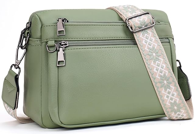 ATERITSSI Crossbody Purses for Women Trendy Vegan Leather Crossbody Bags Cell Phone Camera Shoulder Handbags with Card Slots