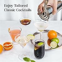 Vista 7 de X Home Cocktail Shaker Set, Professional 4-Piece Bartender Kit with Boston Shaker, Hawthorne Strainer, Double Measuring Cocktail Jigger, and 10-inch