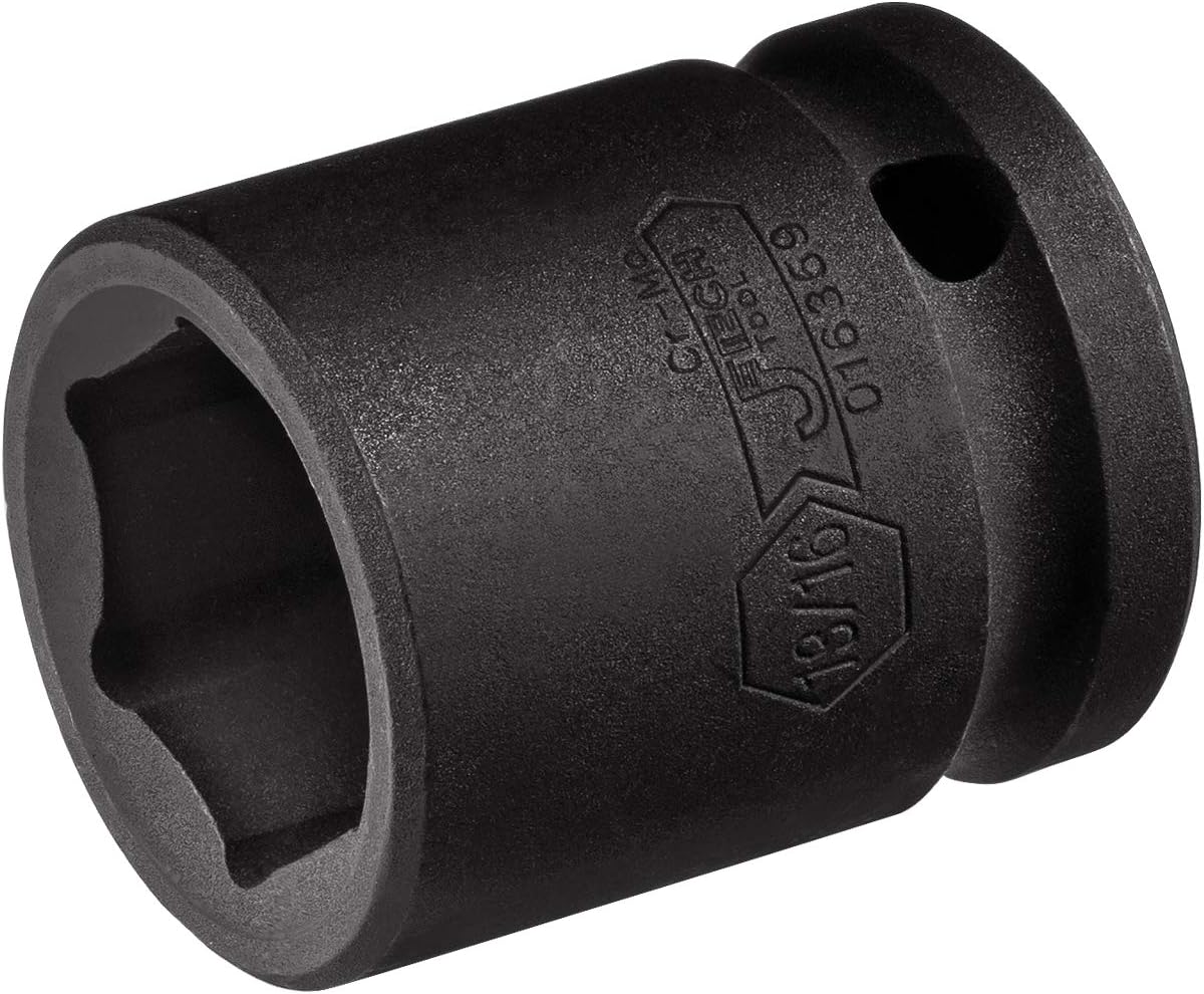 Jetech 1/2 Inch Drive 1-1/4 Inch Standard Impact Socket, Made with Chrome Molybdenum Alloy Steel, Heat Treated, 6-Point Design, SAE