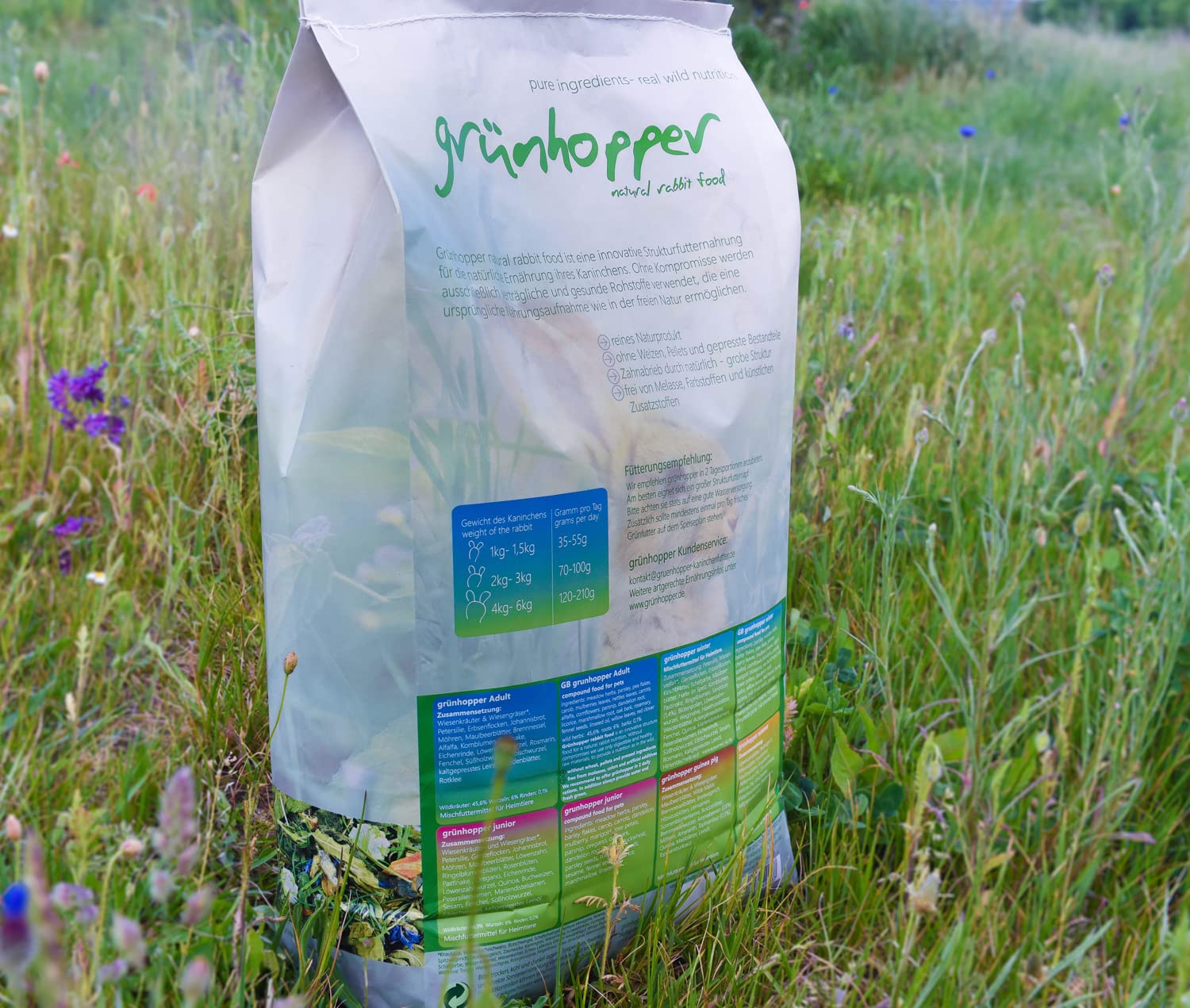 grünhopper Adult 5kg Strukturfutter Kaninchenfutter