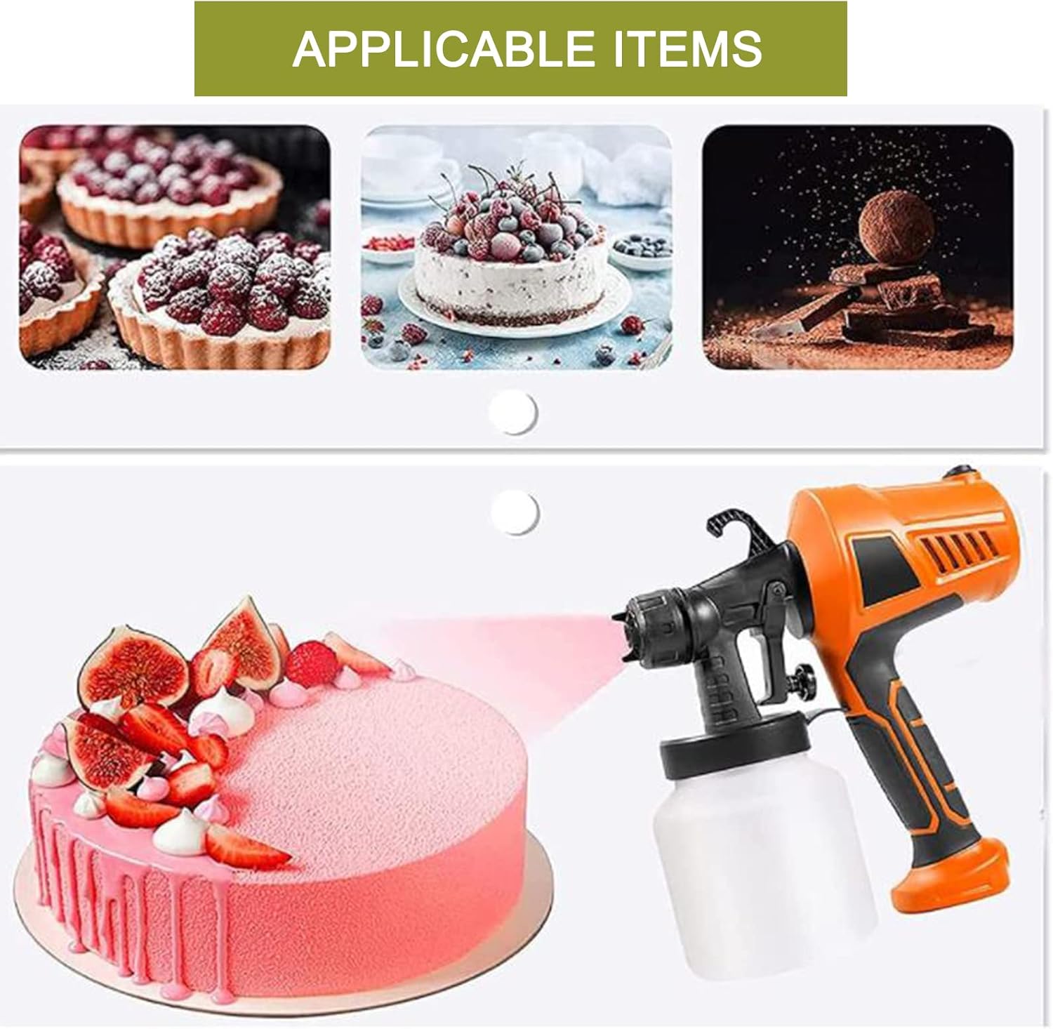 500W Electric Dessert Chocolate Spray Gun,Decorating Cakes Tool,Manual Baking Sandblasting Machine,for Mousse