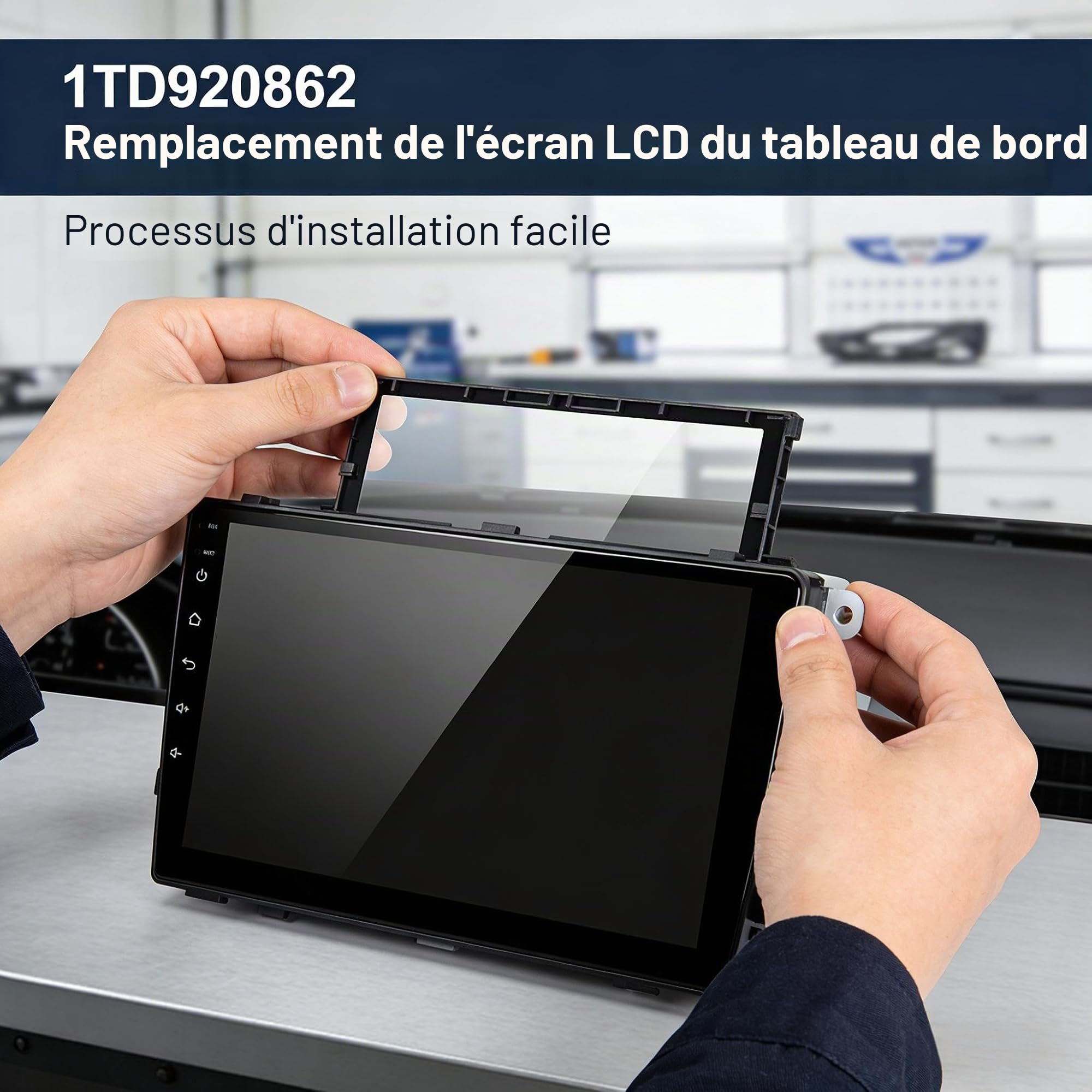 Écran LCD pour tableau de bord 1TD920862 1K0920861M pour Golf V 2003-2011 Pièce de rechange